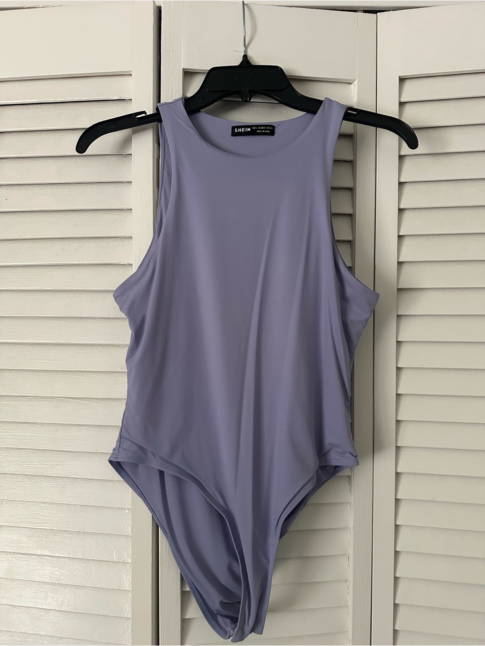 SHEIN Lavender High-Neck One-Piece bodysuit size large
